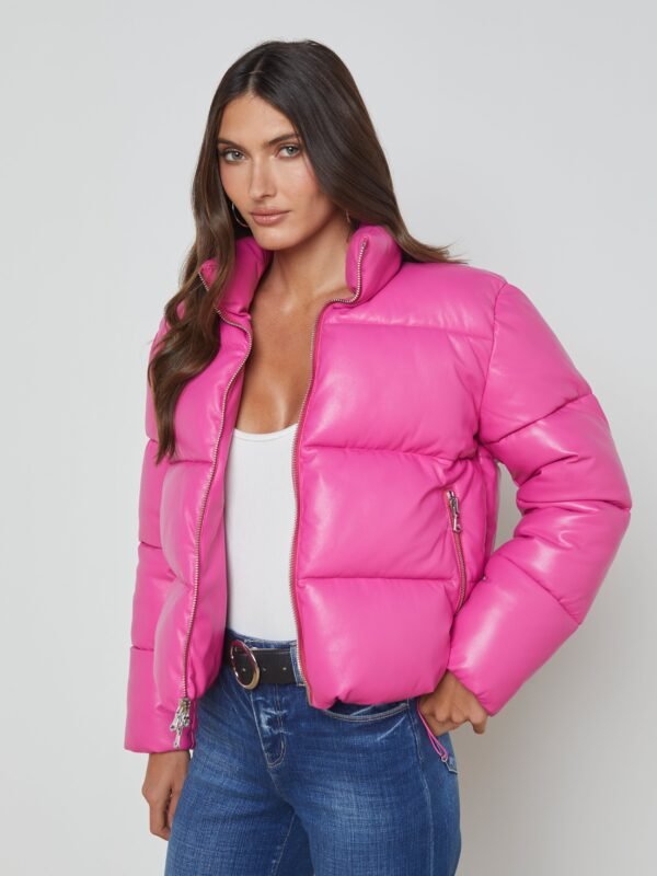 Larsen Vegan Leather Puffer Jacket